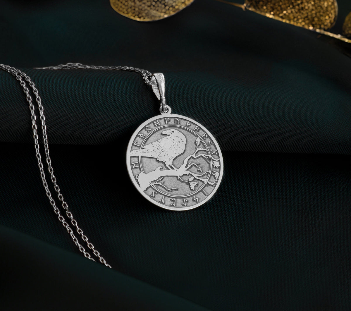 925 sterling silver Celtic raven necklace pendant, symbolizing resilience and mystery. Lightweight and ideal for layering, this charm is a unique gift for those drawn to ancient wisdom. Handcrafted and timeless, suited for everyday wear.
