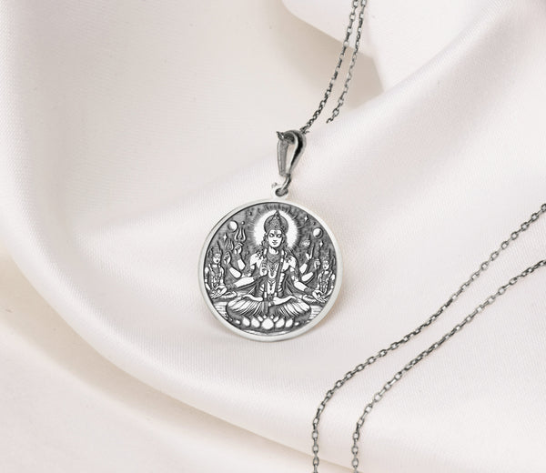 Vishnu silver necklace, sterling silver Vishnu pendant, silver Vishnu charm necklace, silver Hindu Vishnu necklace, silver Vishnu jewelry for men, silver Vishnu necklace for women, Vishnu silver pendant for protection, Vishnu deity silver necklace