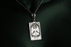 14K Solid Gold The Devil Tarot Necklace, Silver Devil Tarot Pendant, Minimalist TarotNecklace, Dainty Tarot Charm Necklaces Rose plated