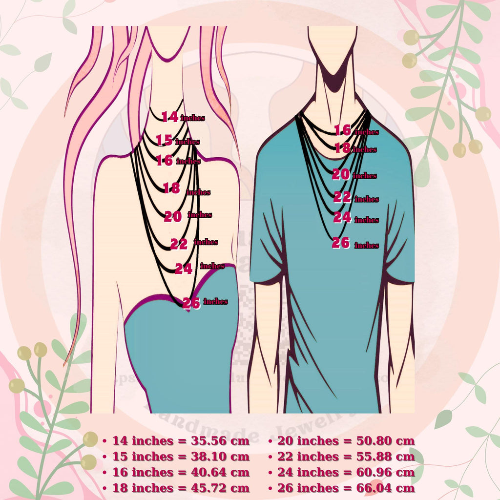 a diagram of a man and a woman wearing necklaces