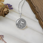 "Unicorn Silver Necklace, crafted with intricate detail, symbolizes magic and wonder. This beautiful silver pendant or medallion is perfect for those who love fantasy jewelry. Custom-made to order, it makes a unique and thoughtful gift."