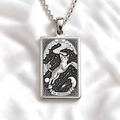 Abyssinian Cat Tarot Necklace - 925 Sterling Silver