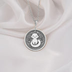 Sterling silver Libra zodiac necklace with a charming cat design. A dainty astrology-inspired piece for women, perfect as a birthday gift or everyday wear.