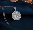 Pisces zodiac pendant crafted in sterling silver, adorned with a graceful fish symbol. This one-of-a-kind charm necklace is ideal for everyday wear and a perfect gift for astrology lover