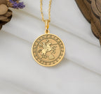 14K Solid Gold Odin Charm Necklace, Odin Silver Pendant, Rose Gold Odin Necklace, Celtic Jewelry, Wotan Medallion, Raven Talisman, Celt Gift