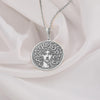 Silver Medusa Charm Necklace featuring the iconic gorgon head symbol. Perfect for lovers of mythology, gothic fashion, or unique statement pieces. Silver-plated, adjustable chain. Great gift for fans of Greek mythology and bold accessories