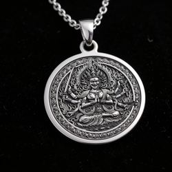 Aizen Myo-o Talisman Necklace - 925 Sterling Silver