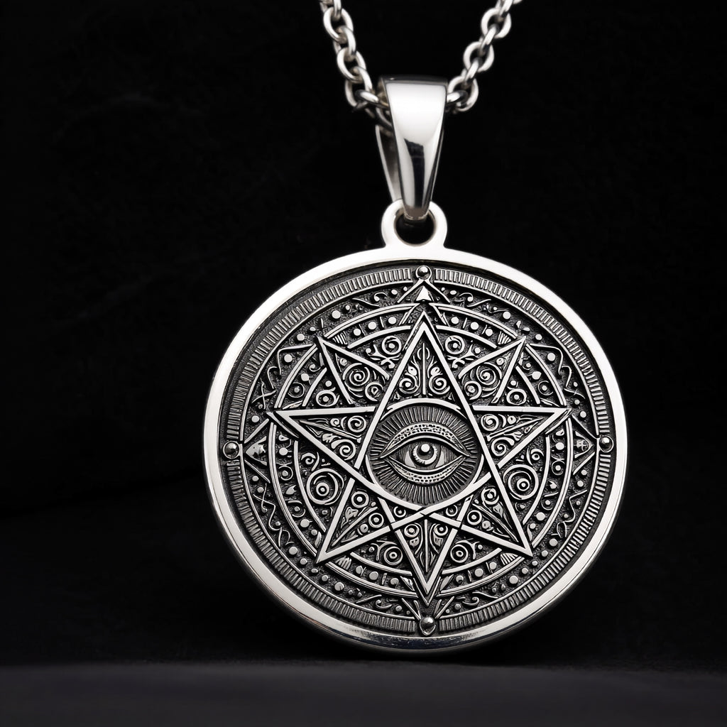 All-Seeing Eye Spiritual Protection Pendant - 925 Sterling Silver