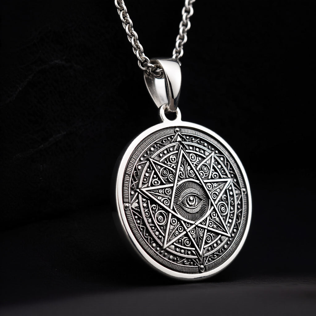 All-Seeing Eye Spiritual Protection Pendant - 925 Sterling Silver