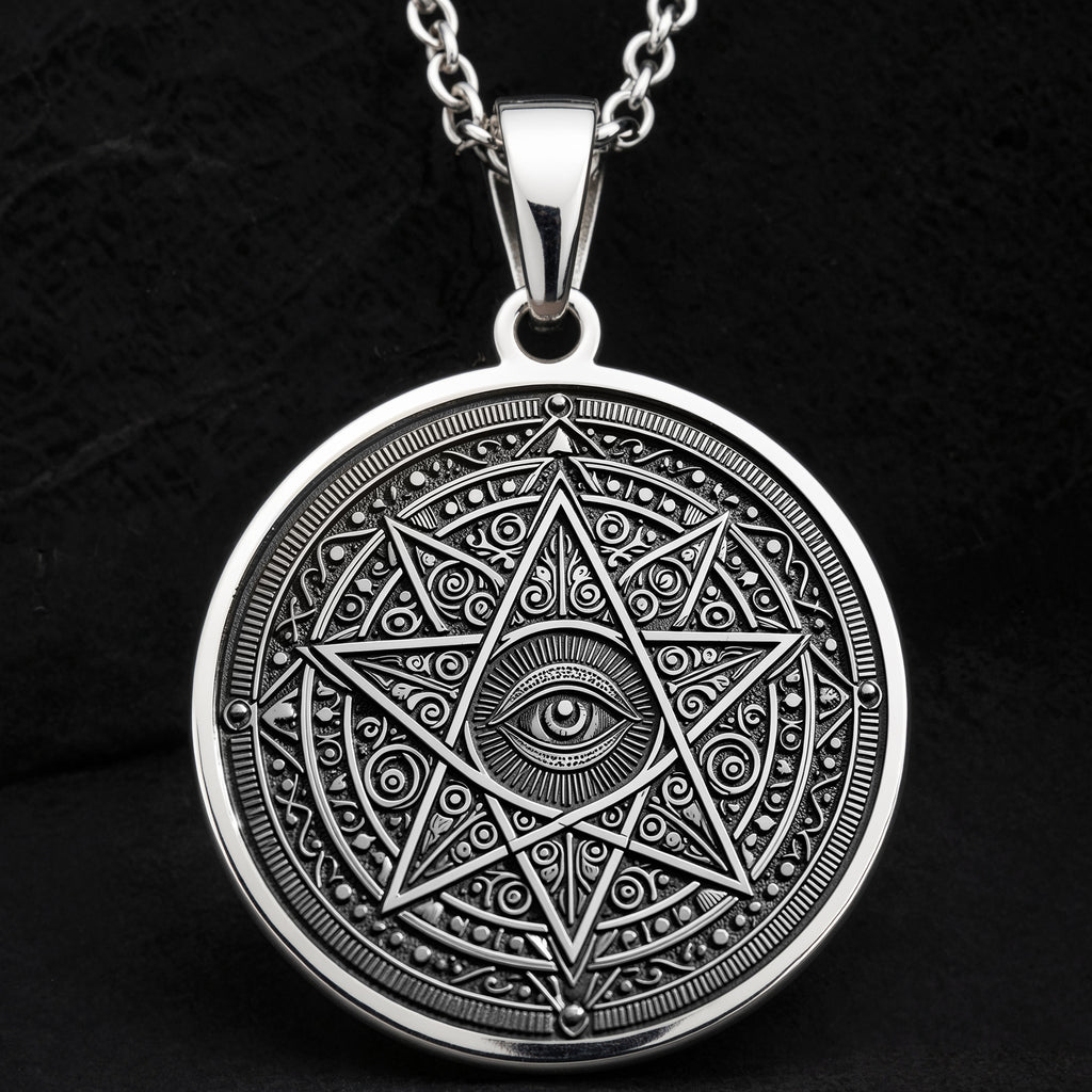 All-Seeing Eye Spiritual Protection Pendant - 925 Sterling Silver