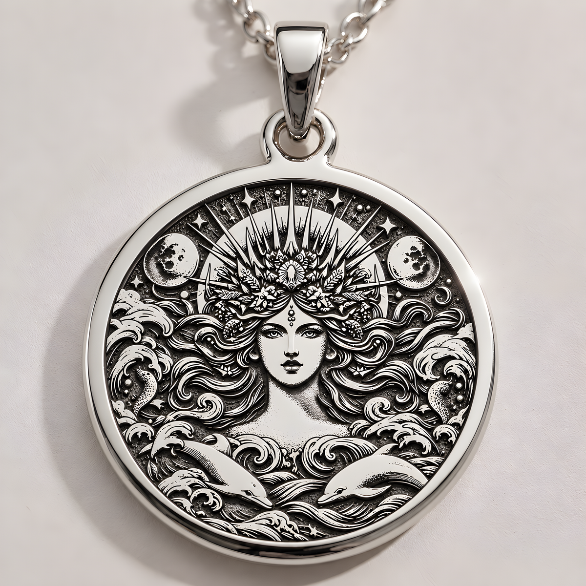 Amphitrite Sea Goddess Necklace - 925 Sterling Silver