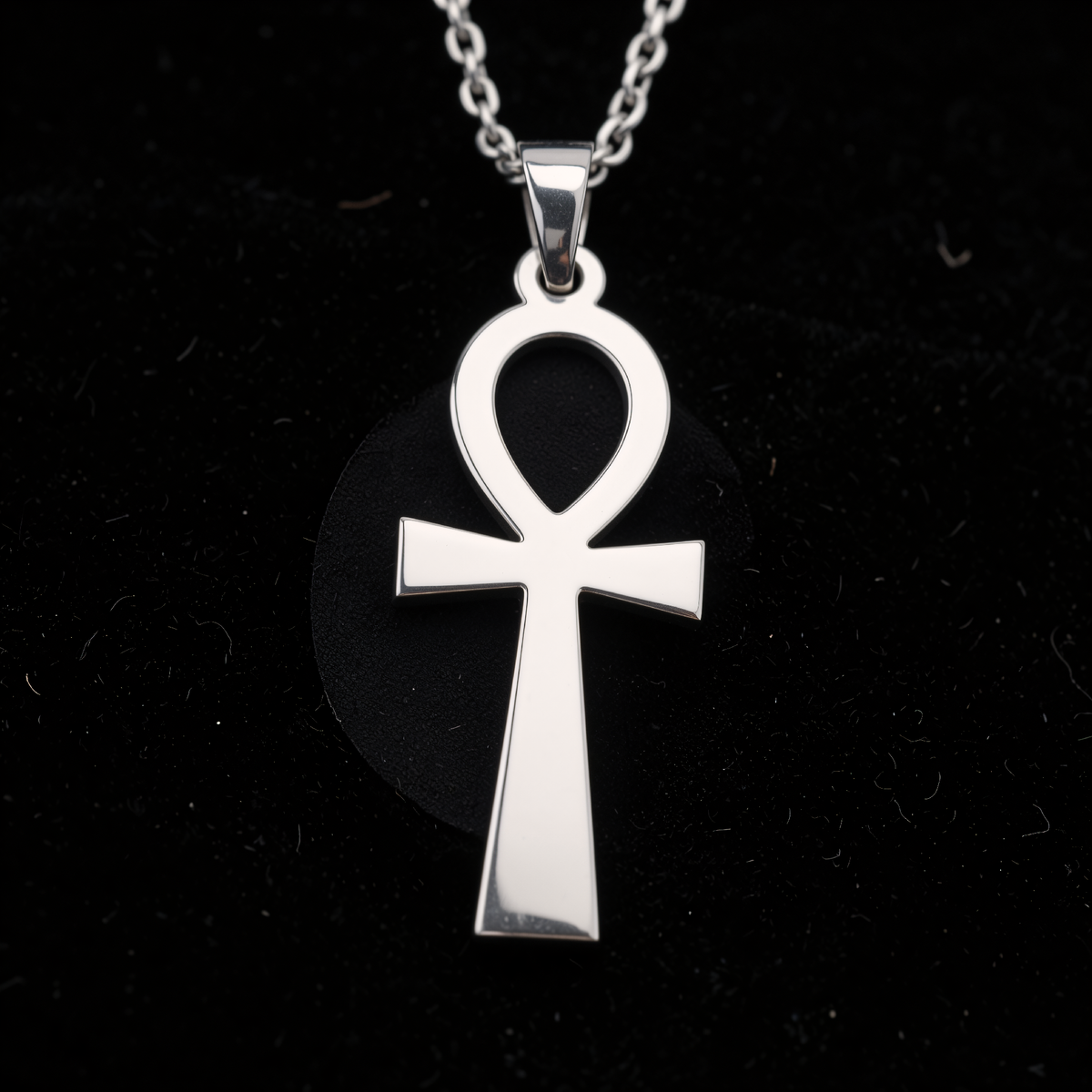 Ankh Pendant Necklace - Egyptian Symbol of Life Amulet - 925 Sterling Silver