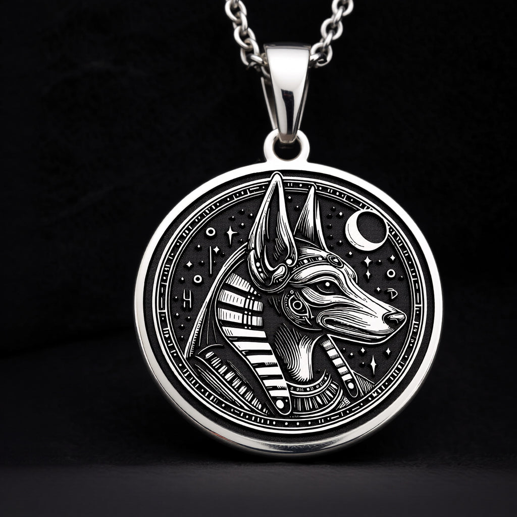 925 Sterling Silver Anubis Necklace crafted with fine detail. A symbolic Egyptian god pendant ideal for mythology lovers. Unisex design, perfect for gifting or wearing as a meaningful spiritual accessory. - View 8