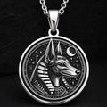 925 Sterling Silver Anubis Necklace crafted with fine detail. A symbolic Egyptian god pendant ideal for mythology lovers. Unisex design, perfect for gifting or wearing as a meaningful spiritual accessory.