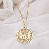 14K Solid Gold Egyptian Bug, Ancient Egypt, Silver Scarab Necklace, Horus Pendant, Protection Necklace, Scarab Necklace, Spiritual Necklace