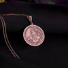 Rose Gold Krishna Amulet:Sacred rose gold Krishna amulet with a symbolic flute design, a meaningful gift for spiritual seekers.