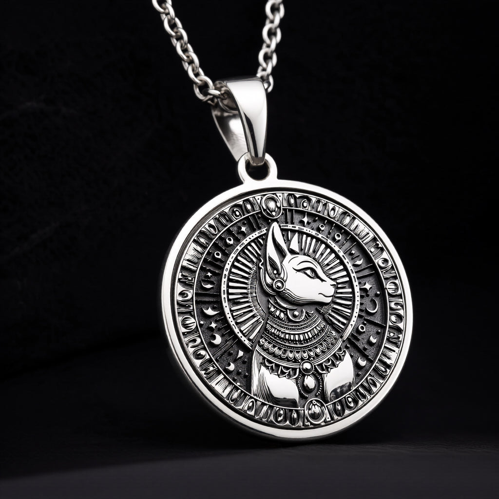 Bastet Pendant - 925 Sterling Silver