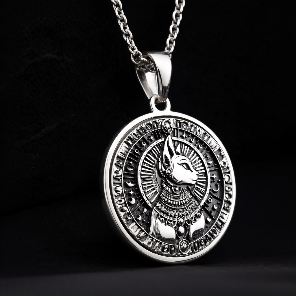 Bastet Pendant - 925 Sterling Silver