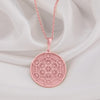 Metatron’s Cube Rose Gold Plated Sacred Geometry Necklace – Available in Rose Gold Plated, this pendant represents harmony, spiritual energy, and universal wisdom. Perfect gift for meditation lovers, healing arts, and holistic jewelry fans.