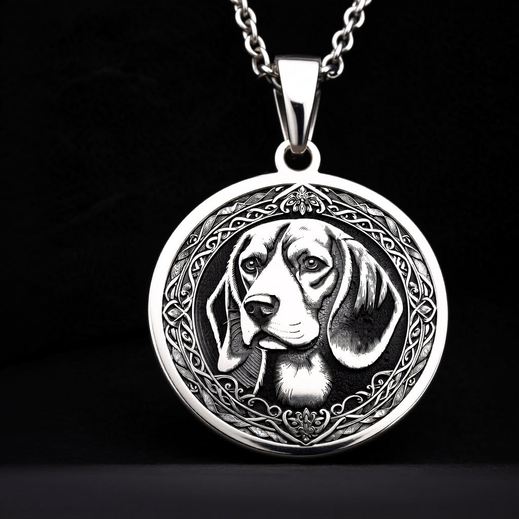 Beagle Pendant Necklace - Spirit Animal Pet Parent Gift - 925 Sterling Silver