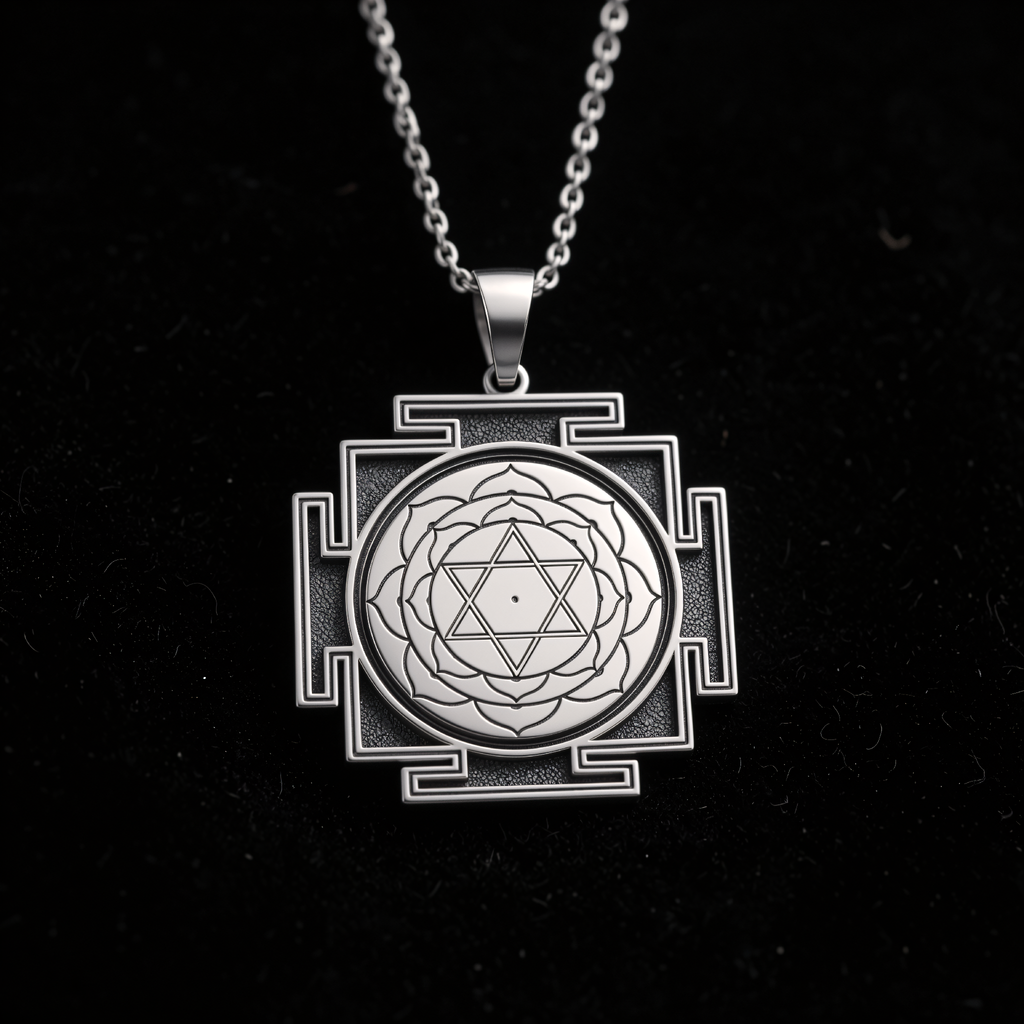 Bhuvaneshwari Yantra Pendant - 925 Sterling Silver