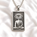 Buddha Third Eye Pendant - 925 Sterling Silver