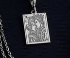 Queen & Jack Playing Card Couple Pendant | 14K Gold & Silver Options - Romantic Anniversary Gift - Image 5