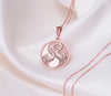 14K Solid Gold Crane Charm Necklace, Yin Yang Duality Pendant, Silver Yin Yang Crane Necklace, Rose Gold Crane Charm, Dainty Crane Necklace