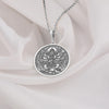 silver Kali Mata pendant, a protective talisman embodying the fierce energy of the Hindu goddess.