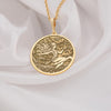 Solid gold Virgo pendant, a luxurious and meaningful statement jewelry piece for astrology fans.