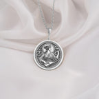 925 Sterling Silver Greek Goddess Metis Necklace with intricate details. Ideal for mythology lovers, elegant jewelry fans, or as a meaningful gift. Handmade with care, perfect for both casual and formal looks.