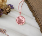 14K Solid Gold Skeleton Charm Necklace, Undead Silver Pendant, Rose Gold Throne Necklace, Royal Jewelry, Undead King Medallion, Throne Charm