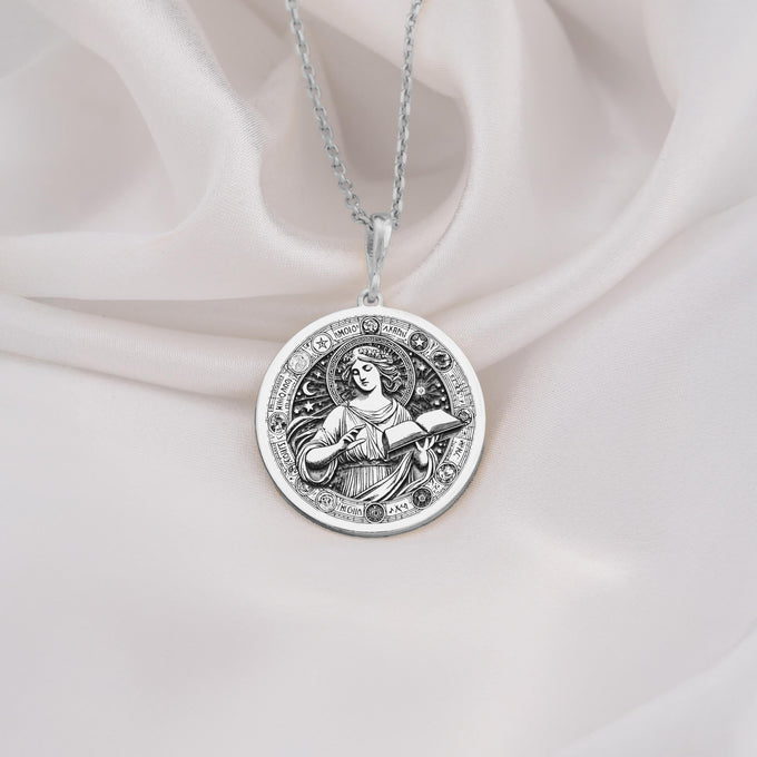 Sterling Silver Mnemosyne Necklace inspired by Greek mythology, symbolizing memory, wisdom, and inspiration. Perfect for thoughtful gifts and timeless style.