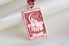 Rose Gold Cat Lovers Tarot Necklace, The Lovers Cat Pendant, Rose Gold Cat Tarot Charm, Feline Couple Necklace, Cat Tarot Card Jewelry, Cat Love Symbol Pendant, Zodiac Cat Lovers Necklace, Handmade Cat Tarot Pendant, Cat Couple Tarot Necklace,