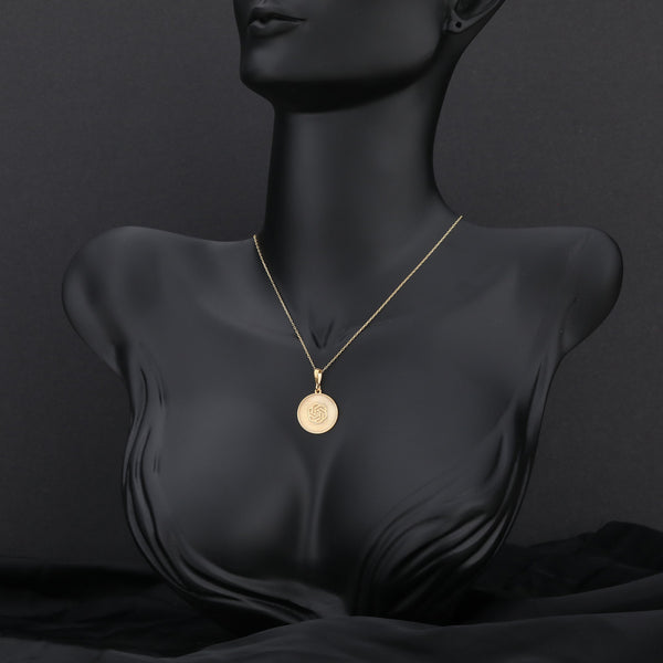14K Solid Gold Artificial Intelligence Necklace, ChatGPT Pendant, Open AI Necklace, Intelligence Pendant, Futuristic Pendant