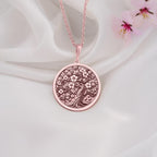 Rose Gold Plated Sakura Tree Necklace with exquisite cherry blossom details, a feminine and versatile accessory for gifting or everyday elegance.