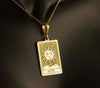 The sun tarot charm necklace - silver the sun tarot