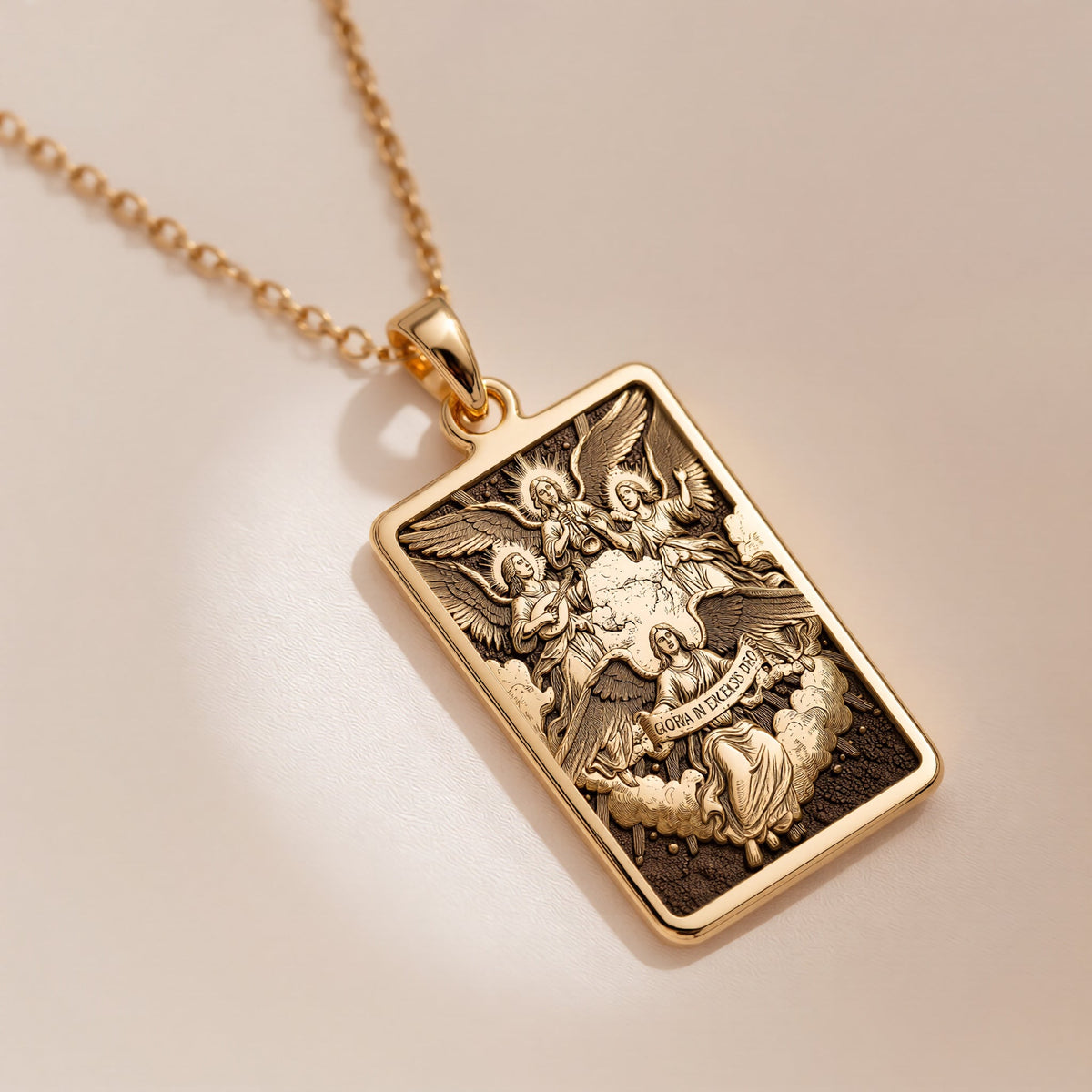 Choir of Angels Sacred Music Necklace - 14K Gold Plated