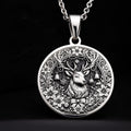 Christmas Deer Necklace - 925 Sterling Silver