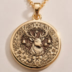 Christmas Deer Necklace | Silver & Plated Options - Wildlife Nature Spirit Animal Festive - Görsel 1, Christmas gift charm