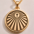 Cross Emblem Necklace: 14K Gold with crux emblem tau cross talisman amulet collectible - View 48