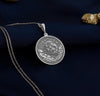 silver leo zodiac coin pendant