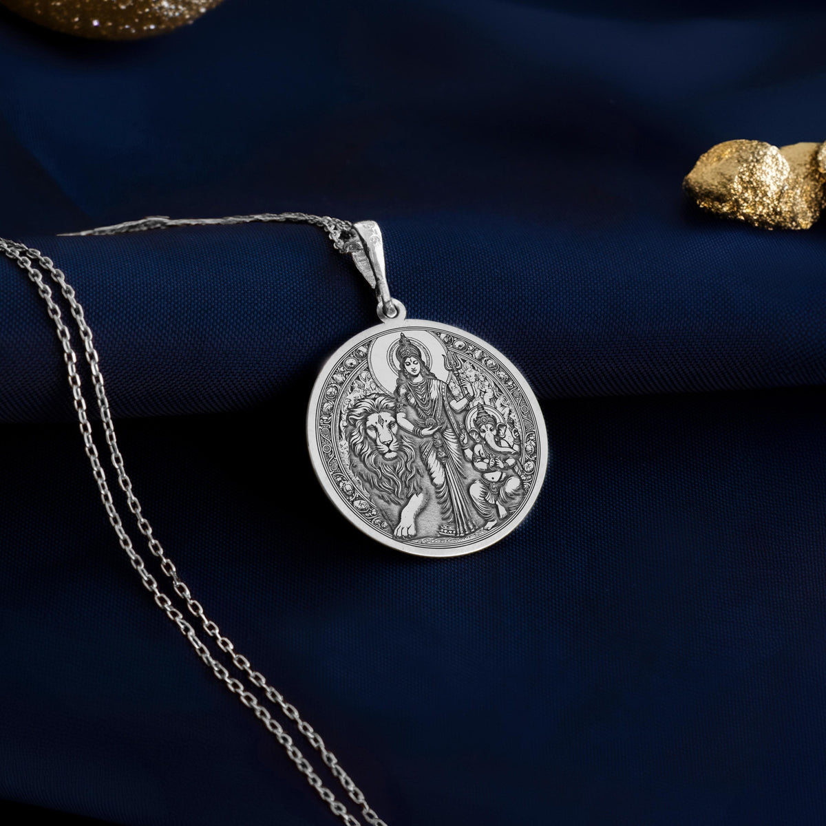 Parvati Silver Charm Pendant, Silver Hindu Goddess Charm, Parvati Sterling Silver Pendant, Spiritual Parvati Charm Necklace, Goddess Parvati Silver Jewelry, Silver Parvati Charm Necklace,