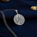 Parvati Silver Charm Pendant, Silver Hindu Goddess Charm, Parvati Sterling Silver Pendant, Spiritual Parvati Charm Necklace, Goddess Parvati Silver Jewelry, Silver Parvati Charm Necklace,