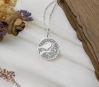 Silver Celtic raven necklace pendant, a charm of wisdom and protection. Crafted in fine materials, this lightweight piece is ideal for layering or daily wear, making a unique gift inspired by Celtic lore, minimalist and dainty.