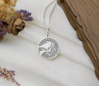 Silver Celtic raven necklace pendant, a charm of wisdom and protection. Crafted in fine materials, this lightweight piece is ideal for layering or daily wear, making a unique gift inspired by Celtic lore, minimalist and dainty.