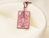 14K Solid Gold Justice Charm Necklace, Dainty Silver Triple Chain Tarot Card Necklace, Justice Rose Gold Tarot Charm Pendant Gift for Her