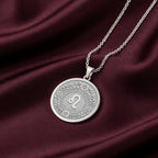 Leo Zodiac Astrological Sign Medallion Necklaces 925 925 Sterling Silver metal pendant with intricate circular filigree design necklace
