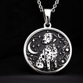 Dalmatian Medallion Necklace - 925 Sterling Silver
