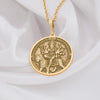 14K Solid Gold Durga Pendant Necklace | Hindu Goddess Jewelry | Divine Protection Amulet | Spiritual Gift | Shakti Protection Amulet